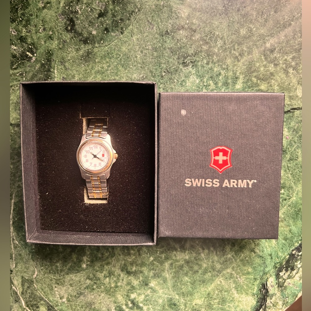 Swiss Army Victorinox womens stainless steel two tone watch